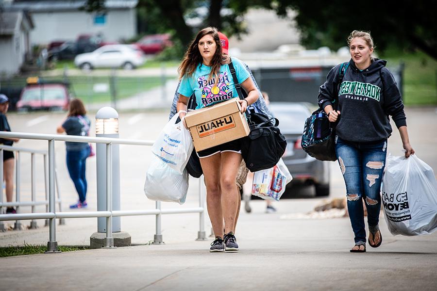 Northwest students moving out of their residences at the conclusion of the semester are encouraged to donate unwanted items and help reduce landfill waste by participating in the biannual Big Green Move Out. (Photo by Todd Weddle/Northwest Missouri State University)